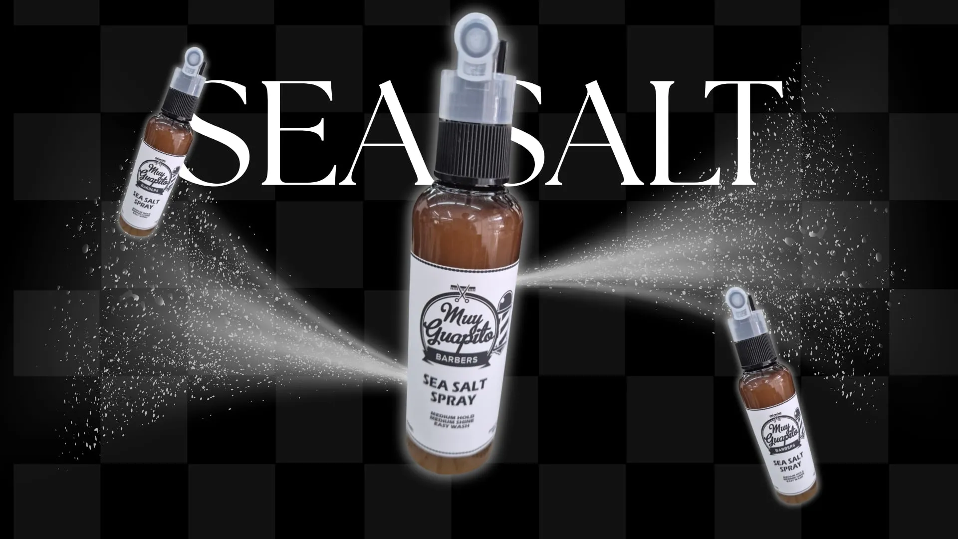 Sea salt spray product black